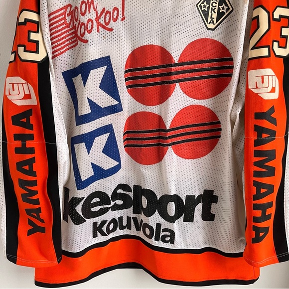 Rare! Vintage Tackla KooKoo Finland Hockey Club Official Game Jersey Size XL - Picture 4 of 11